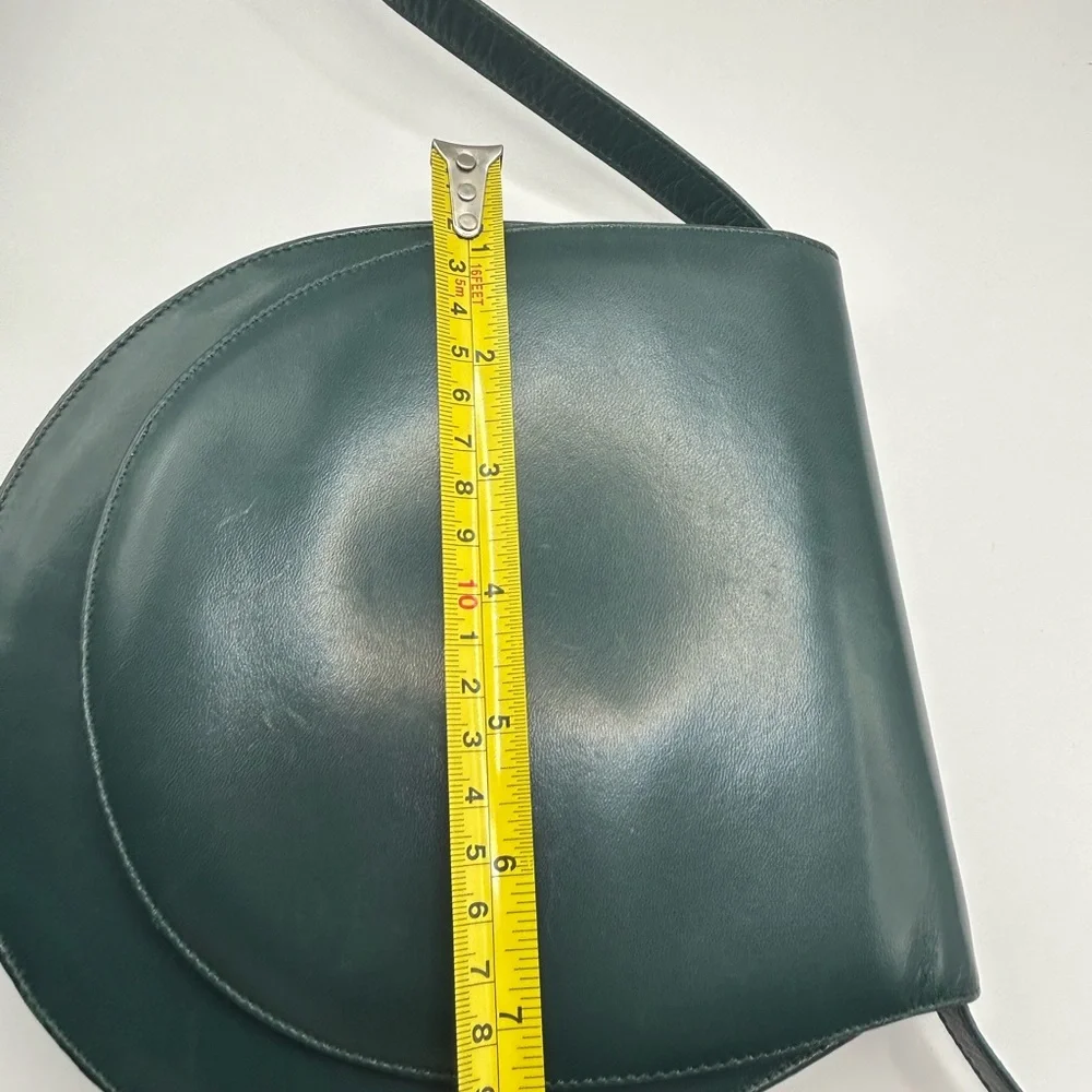 Bally Vintage Saddle Crossbody Teal Leather - Picture 10 of 11